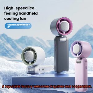 Factory Direct Portable Cooling Fan With Refrigeration Function LED Power Display 3600mAh Long Lasting Pocket Fan Bulk Order