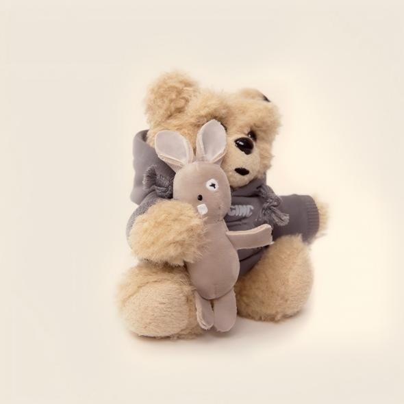 10000mAh Rabbit Bear Toy Power Bank Portable Charger Cute Plush Design Shoulder Strap Fast Charging External Battery Supply - Image 2