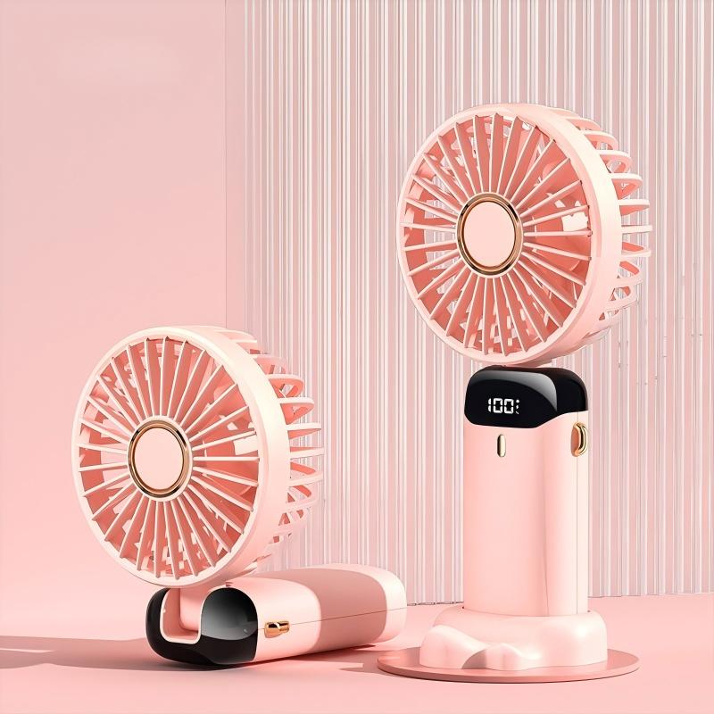 Digital Screen Hand Held Mini Fan Portable Rechargeable Hand Fan Wholesale Supplier Support Custom OEM ODM Multiple Colors Ready Stock - Image 5