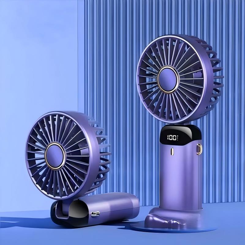 Digital Screen Hand Held Mini Fan Portable Rechargeable Hand Fan Wholesale Supplier Support Custom OEM ODM Multiple Colors Ready Stock - Image 4
