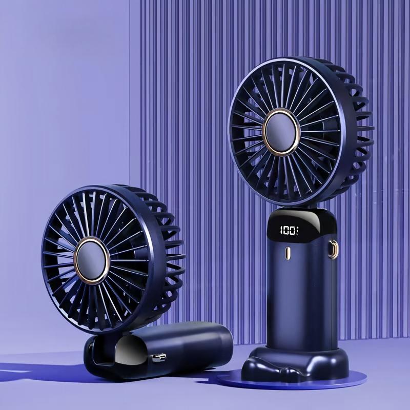 Digital Screen Hand Held Mini Fan Portable Rechargeable Hand Fan Wholesale Supplier Support Custom OEM ODM Multiple Colors Ready Stock