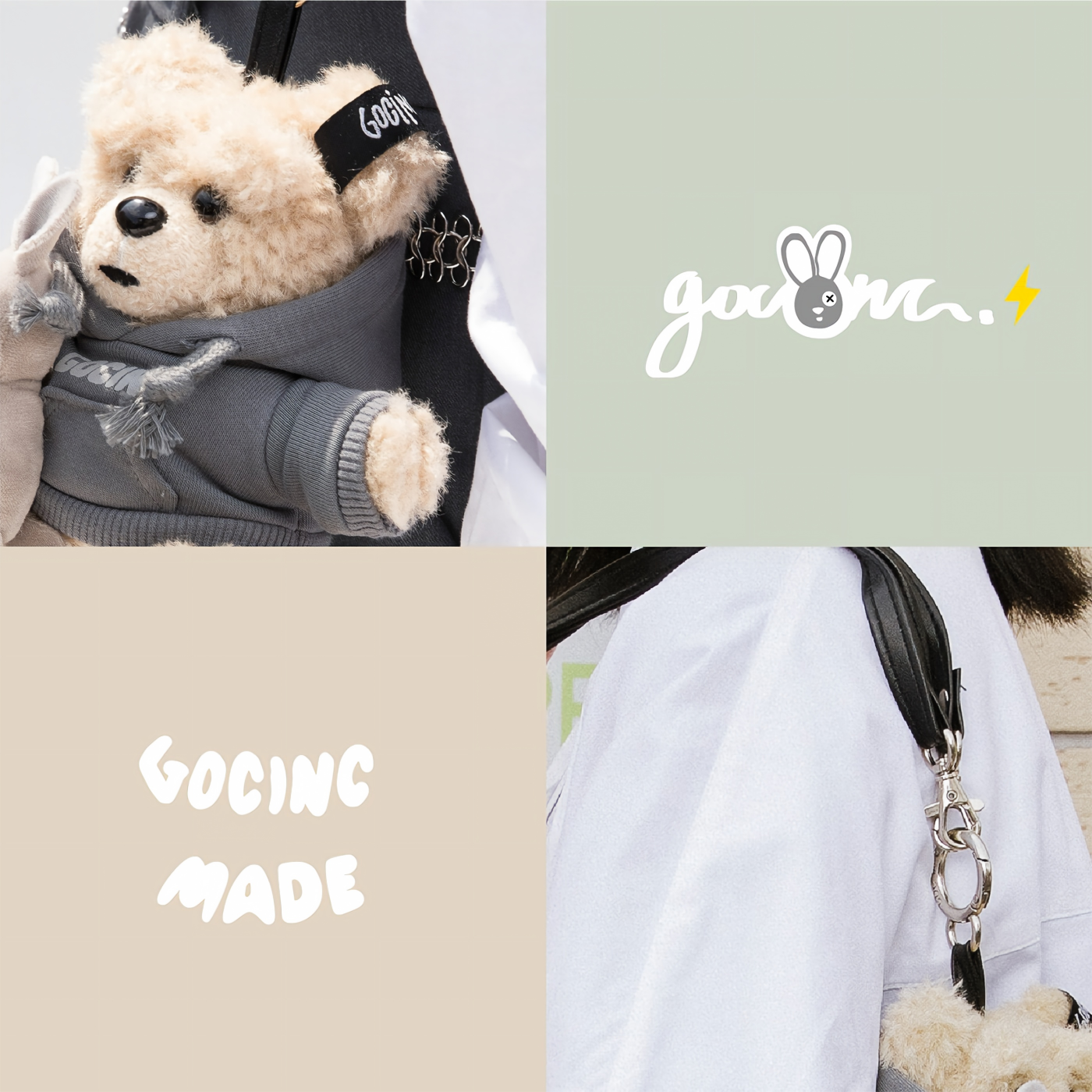 10000mAh Rabbit Bear Toy Power Bank Portable Charger Cute Plush Design Shoulder Strap Fast Charging External Battery Supply - Image 6