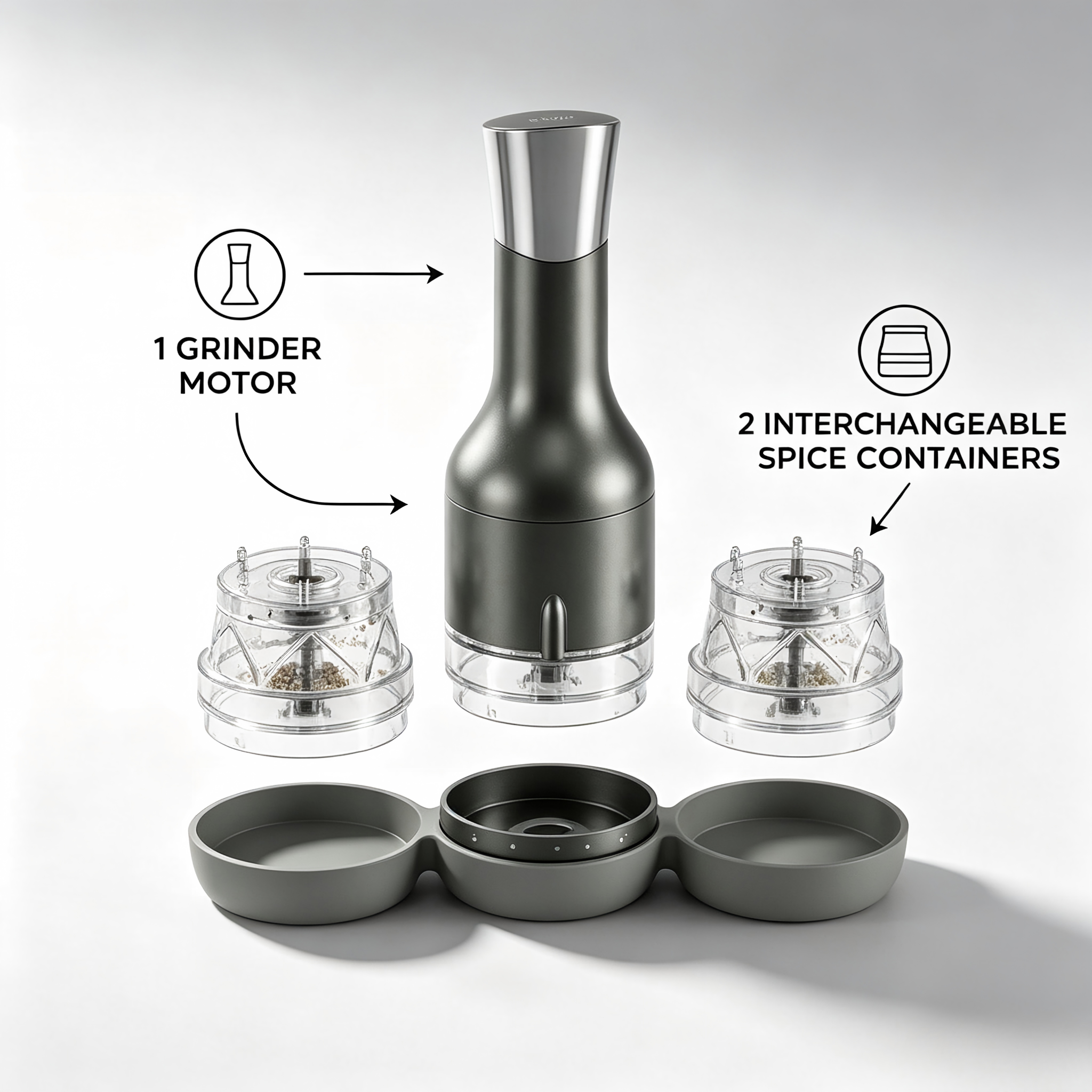 6-Level Adjustable Coarseness Spice Grinder - Wholesale OEM ODM Custom Logo Available - Image 5