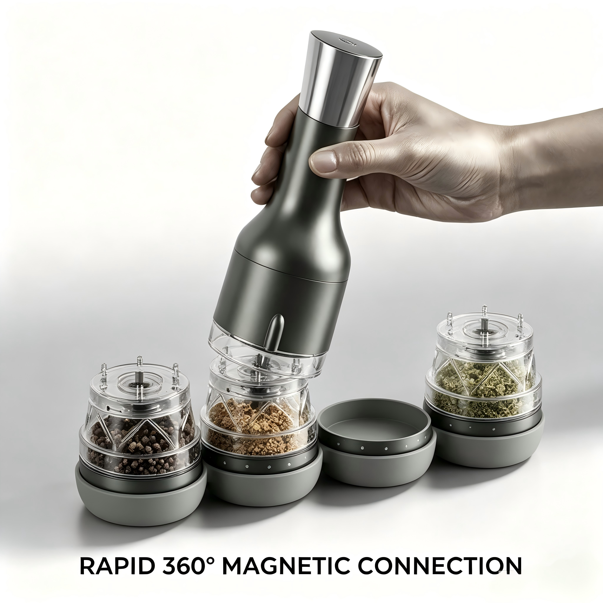 6-Level Adjustable Coarseness Spice Grinder - Wholesale OEM ODM Custom Logo Available - Image 4