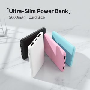 5000mAh Mini Power Bank Ultra Slim Design Type C Input Output Portable Mobile Charger